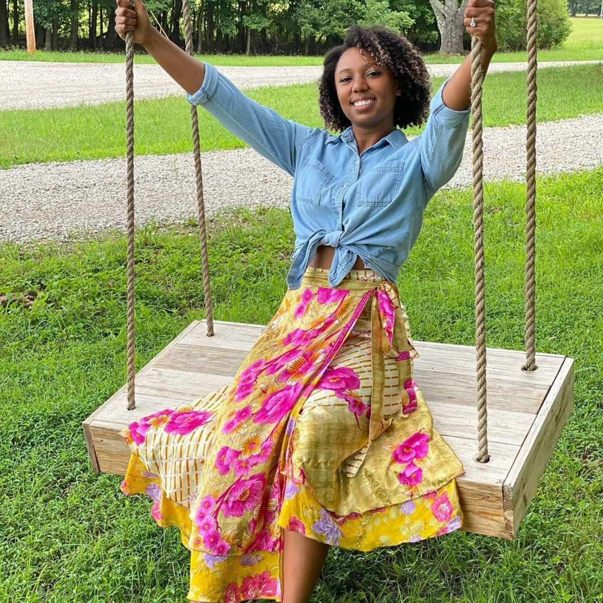 The Original Sari Wrap Skirt – Recycled, Reversible & Size-Inclusive