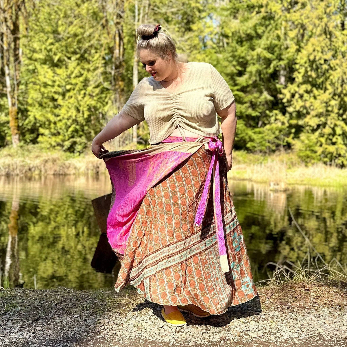 The Original Sari Wrap Skirt – Recycled, Reversible & Size-Inclusive