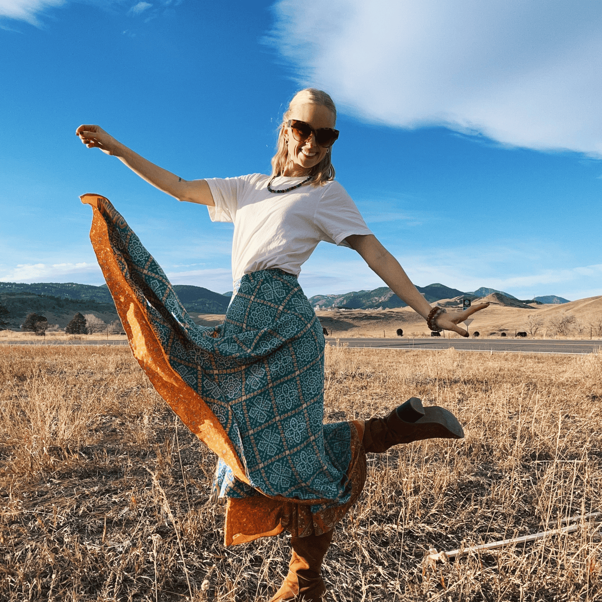 The Original Sari Wrap Skirt – Recycled, Reversible & Size-Inclusive