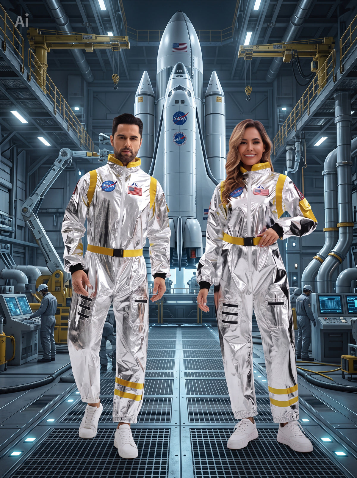 Astronaut Space Suit Costume – Adult Unisex Halloween & Cosplay Jumpsuit