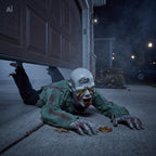 Electronic Crawling Zombie with LED Eyes – Halloween Haunted House Prop