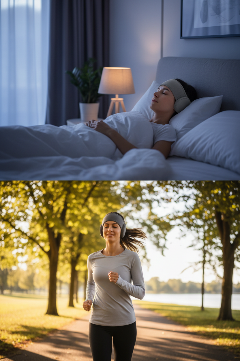 Bluetooth sleep headband dual-use sleep and workout lifestyle – for Instagram Stories and Reels