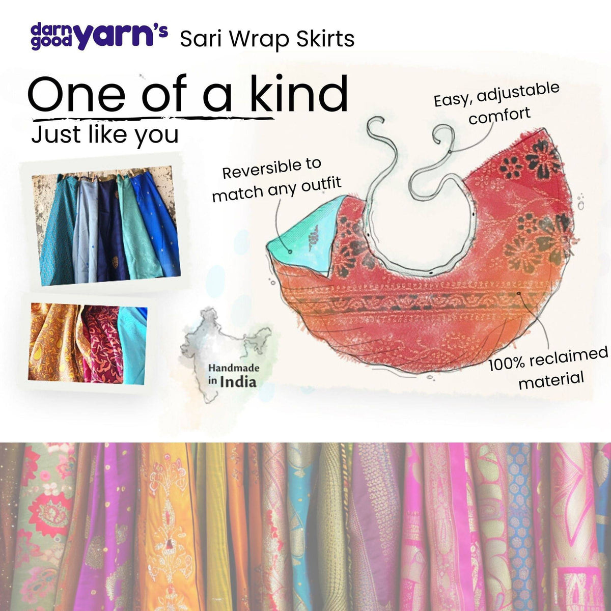 The Original Sari Wrap Skirt – Recycled, Reversible & Size-Inclusive