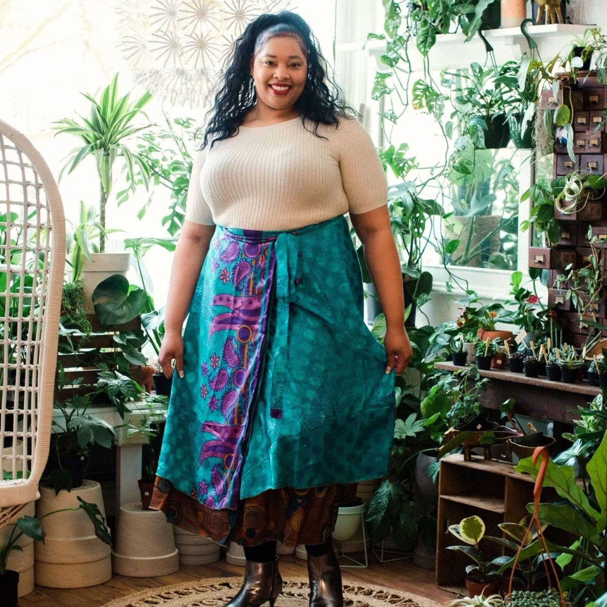 The Original Sari Wrap Skirt – Recycled, Reversible & Size-Inclusive